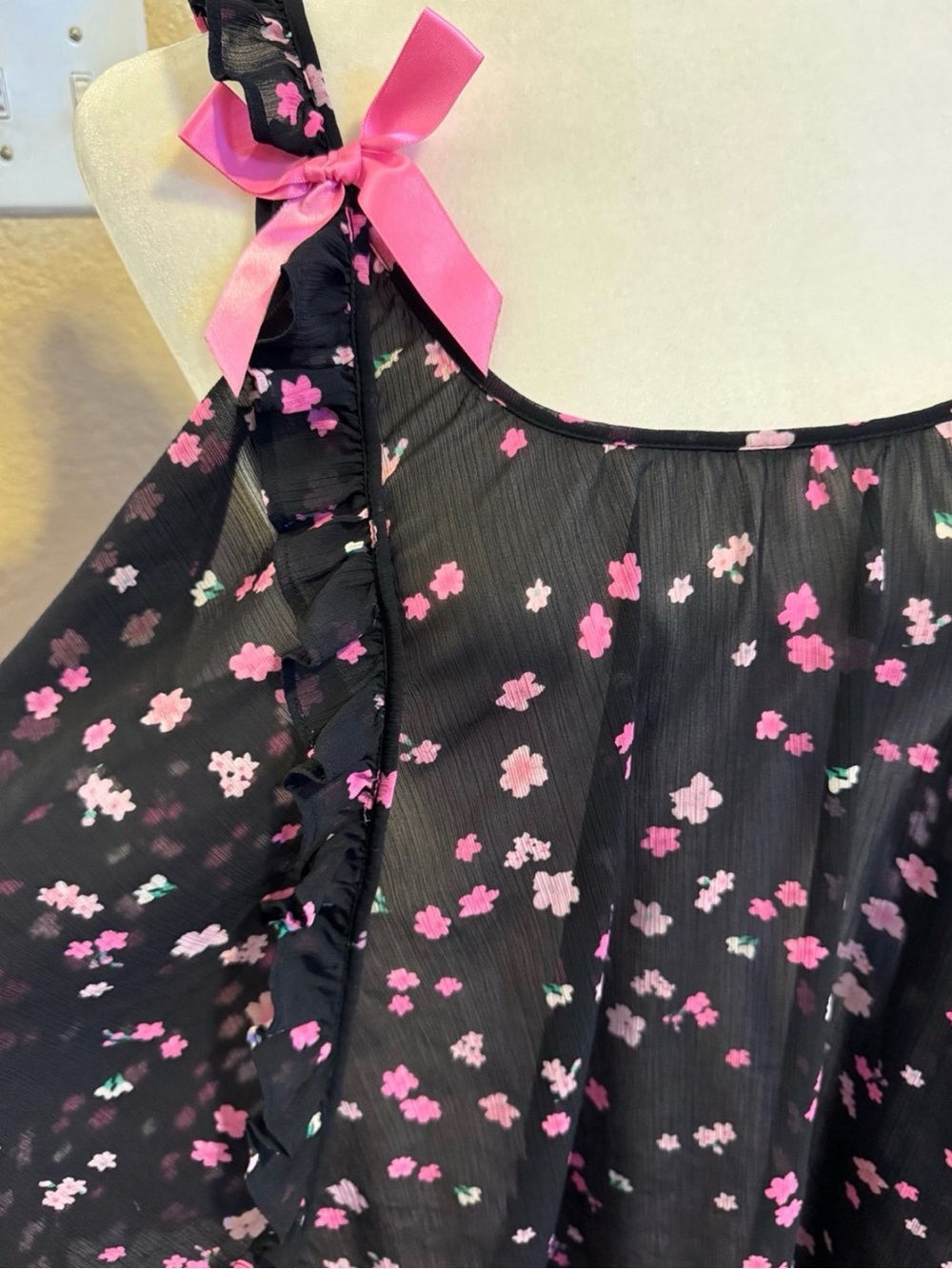 Victoria's Secret Sexy Little things chiffon floral babydoll camisole - Picture 5 of 8